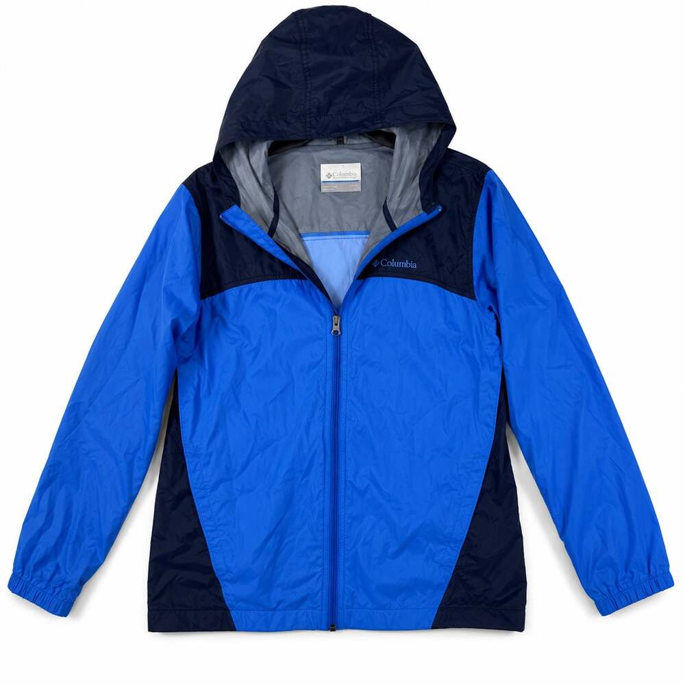 Columbia Boys' Glennaker Rain Jacket, Blue/Navy, Size L (14/16)